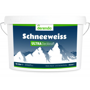 Derendo ULTRA Schneeweiss - mit ULTRA Deckkraft - Unsere Beste - 10 Liter