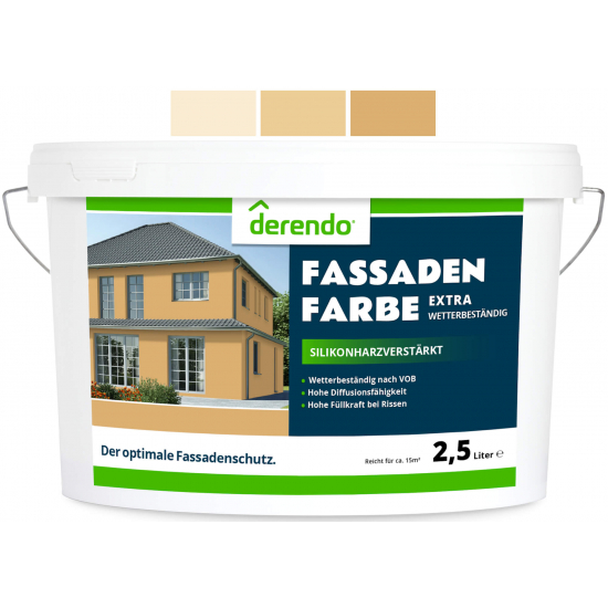 Derendo - Fassadenfarbe Graubeige mit EXTRA Wetterschutz