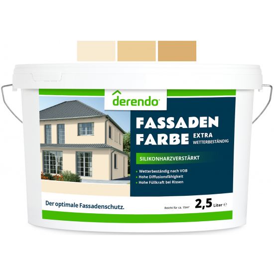 Derendo - Fassadenfarbe beige mit EXTRA Wetterschutz