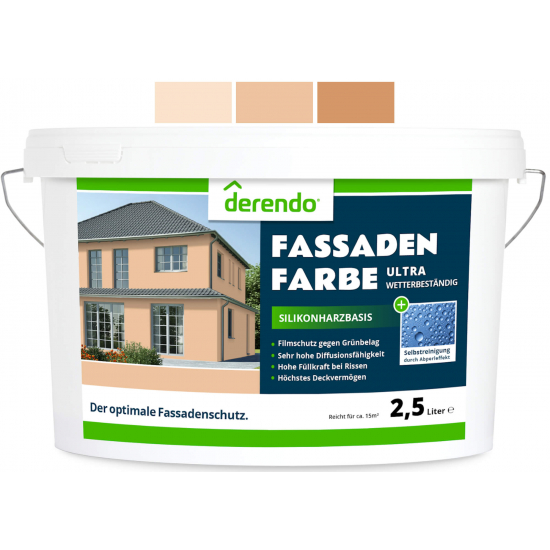 Derendo - Fassadenfarbe Terracotta mit ULTRA Wetterschutz